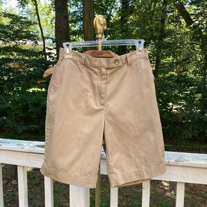 Lands’ End High Waist Khaki Chino Shorts